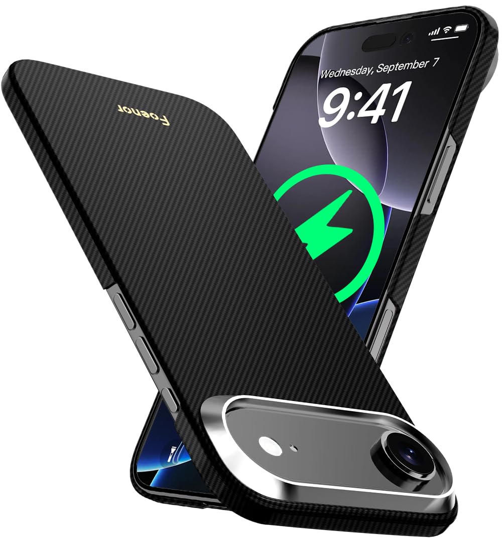 Amazon.co.jp: Foenor iPhone 17 Air用 ケース アラミド繊維製 Magsafe